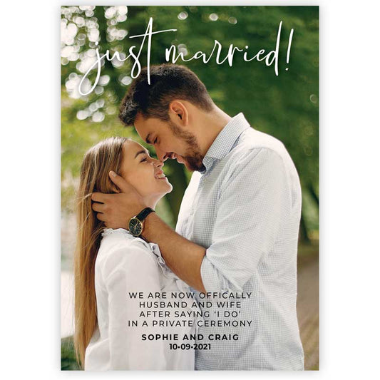 personalised elopement card