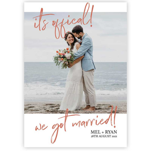 personalised elopement card