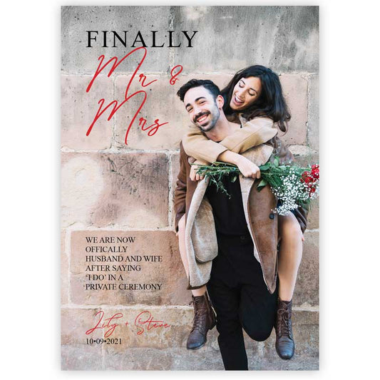 personalised elopement card
