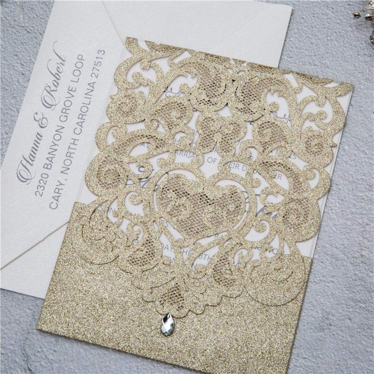 'Laced Droplet' - Laser cut Pocket Fold