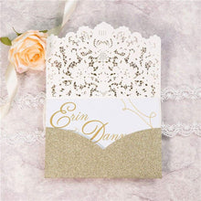 Laced Pocket Glitter' - Laser-cut Tri-fold Pocket