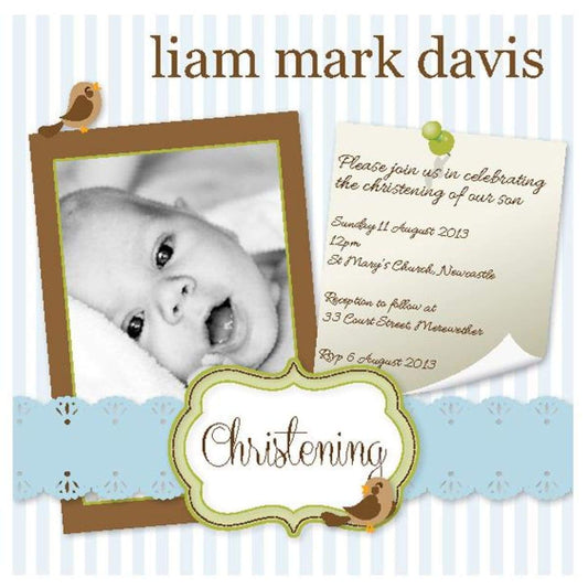 christening invitation
