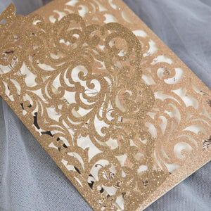 'Luxurious Full Lace Glitter' - Laser cut Pocket