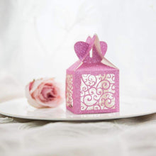 'Luxury Rose Swirl Glitter'- Laser cut - Favor Box