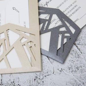 Modern Geometric' - Laser-cut Tri-fold Pocket