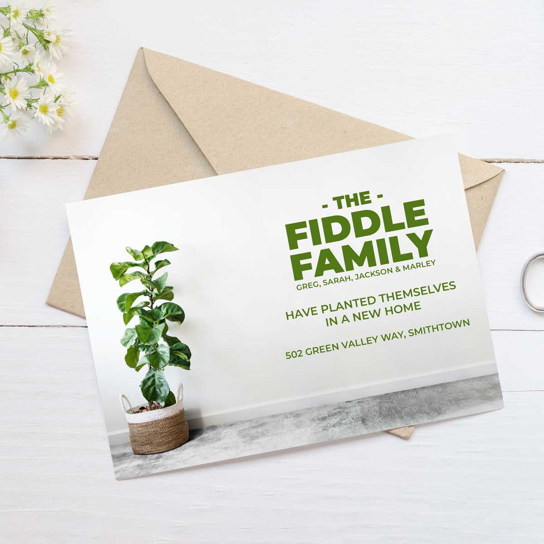 moving announcement card fiddle leaf