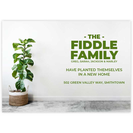 moving announcement card fiddle leaf