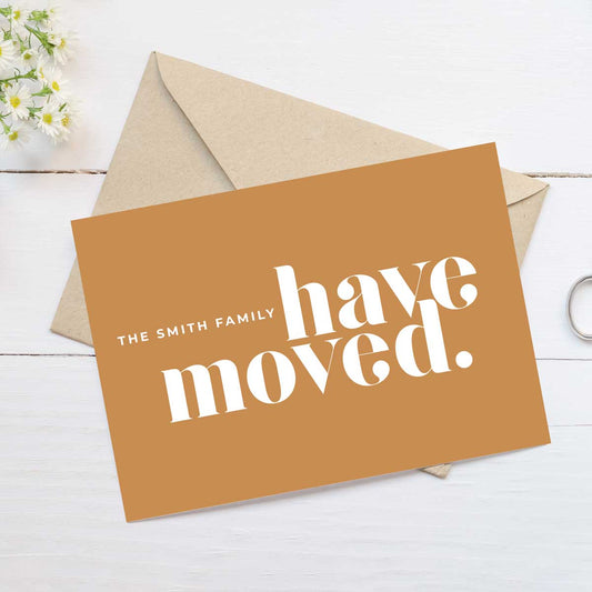 we have moved moving announcement postcard
