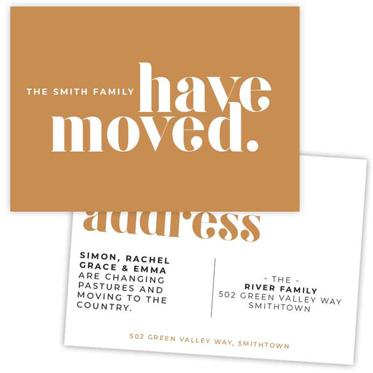 we have moved moving announcement postcard