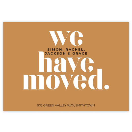 we have moved moving announcement card