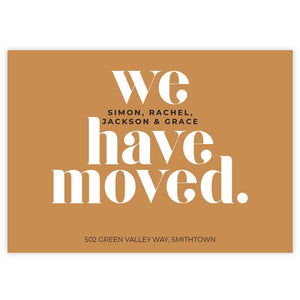 we have moved moving announcement card