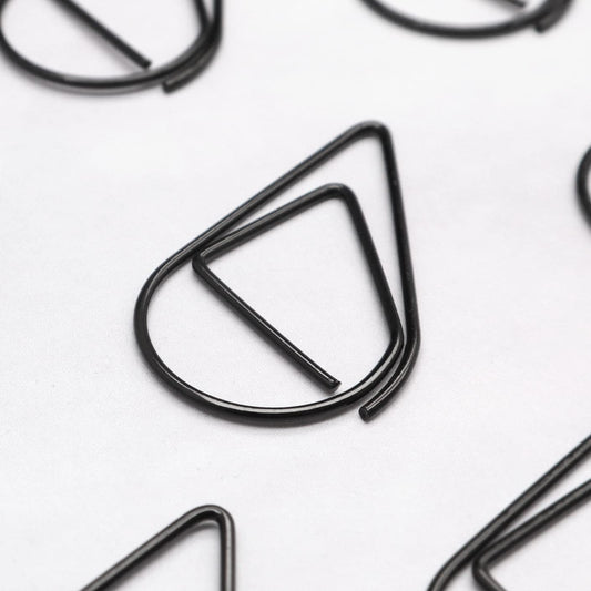 black teardrop paperclip