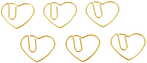 gold heart paperclip