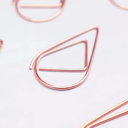 rose gold teardrop paperclip