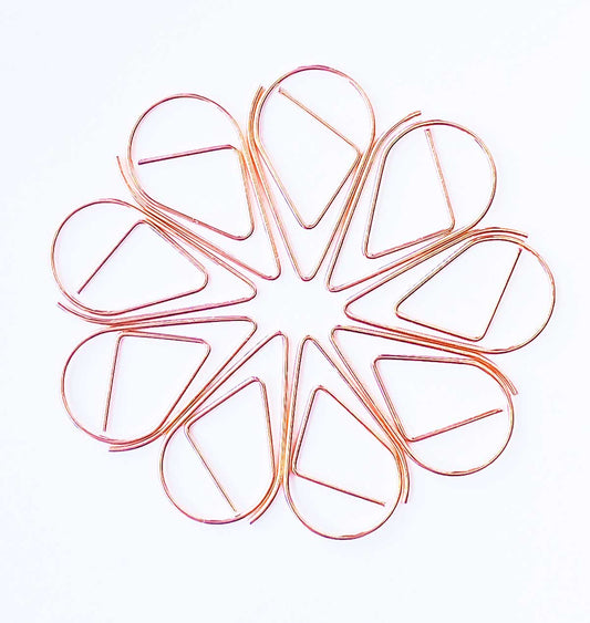 rose gold teardrop paperclip