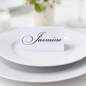 black and white classic place cards