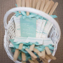wedding program fan in basket beach or garden weddings