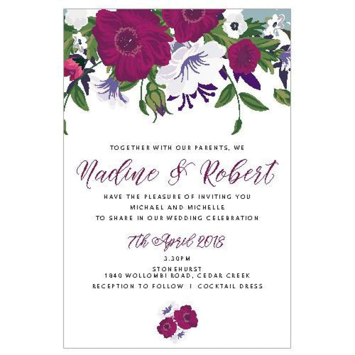 floral wedding invitation