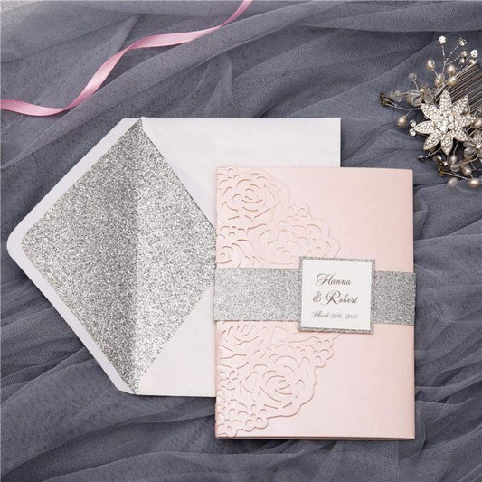 Roses' - Laser-cut Tri-fold Pocket