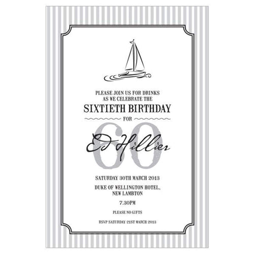 Sailboat birthday invitation