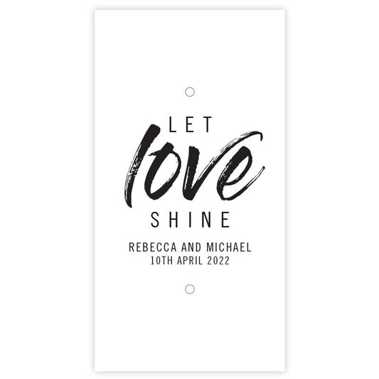 sparkler send off tag let love shine