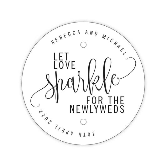 sparkler send off tag circle