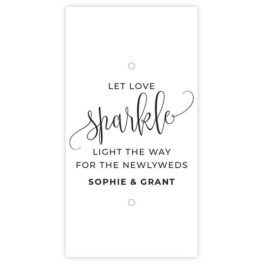 sparkler send-off tag let love sparkle