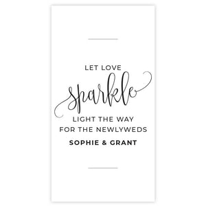 sparkler send-off tag let love sparkle