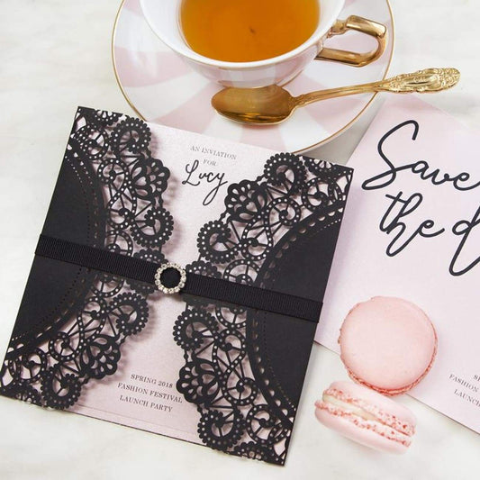 SQ Lasercut Wallet Doily - Ebony 5pk