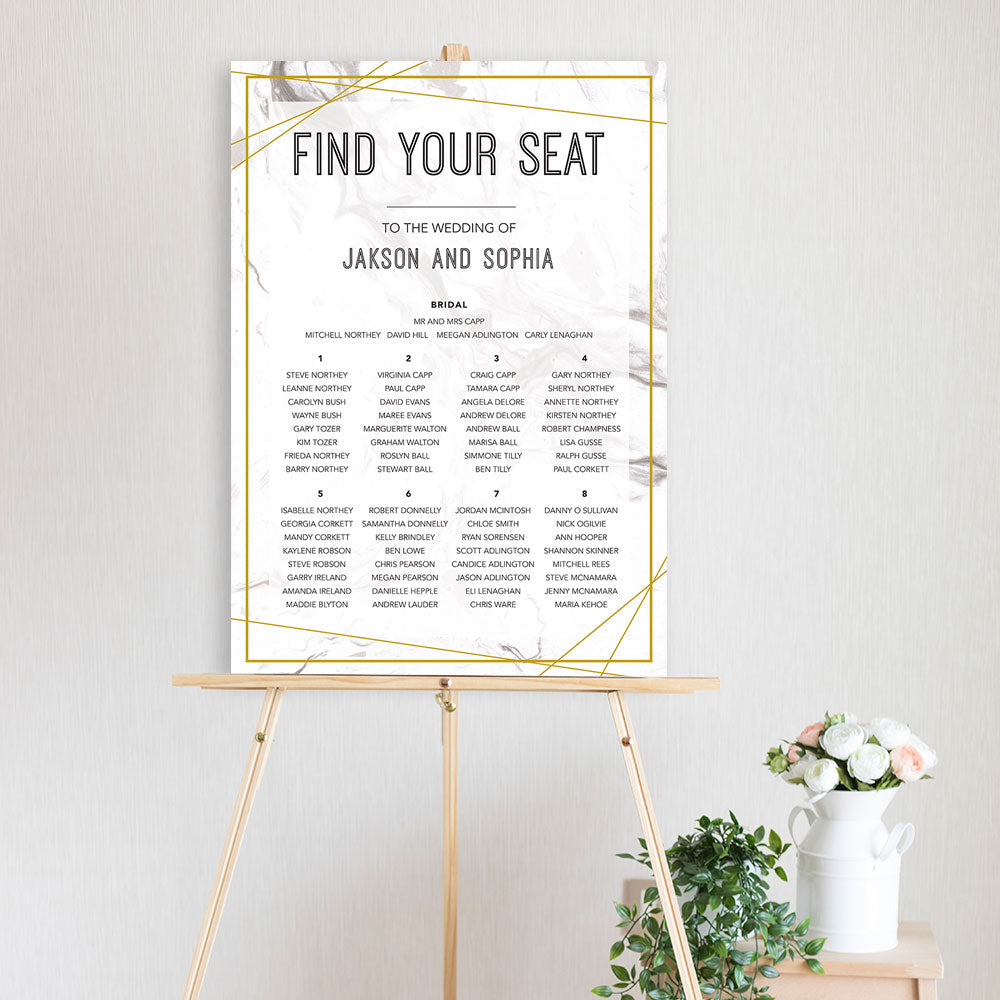 marble table seating chart