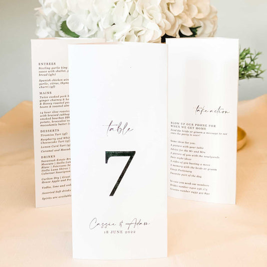 Tri-fold Table Card