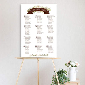 watercolour Daisy - Table Seating Chart