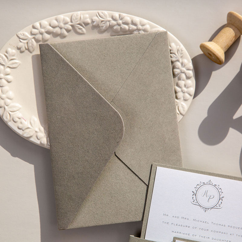 Silver Velvet Envelope