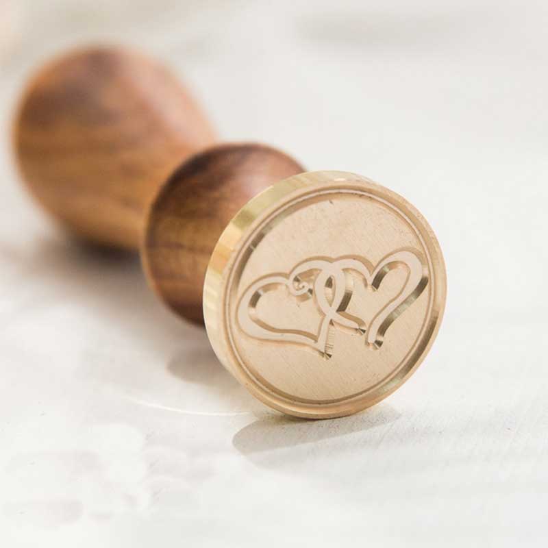 wax stamp linked hearts