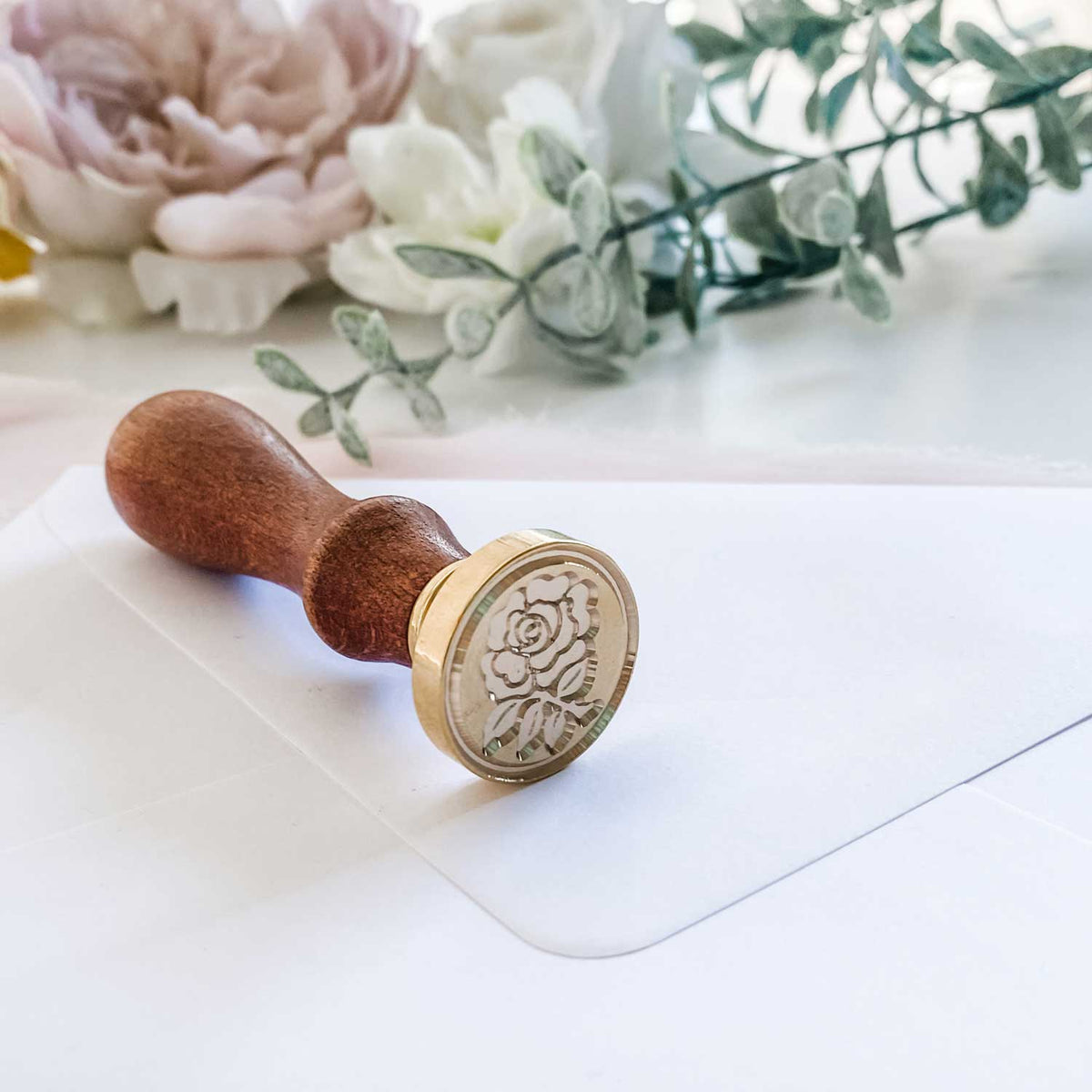 wax stamp rose flower stem