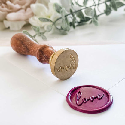 wax stamp love wax stamp white envelope