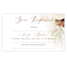 bohemian floral orchid rsvp card