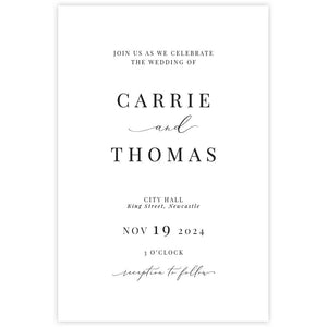classic modern wedding invitation