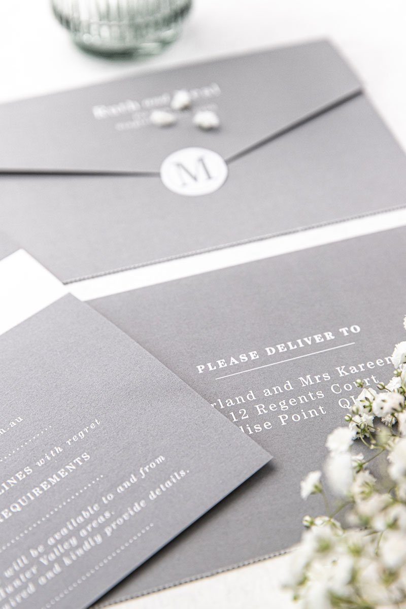 Modern - All in One wedding invitation