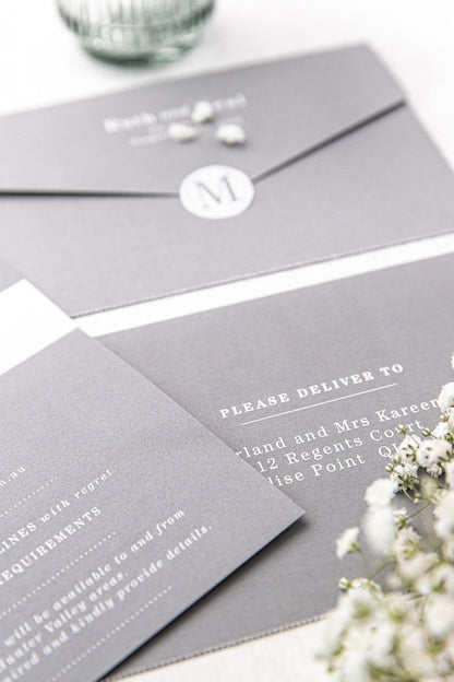 Modern - All in One wedding invitation
