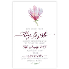 Magnolia wedding invitation