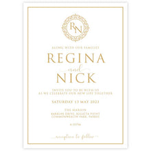 classic elegant monogram acrylic wedding invitation