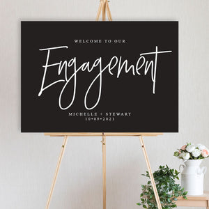 engagement welcome sign