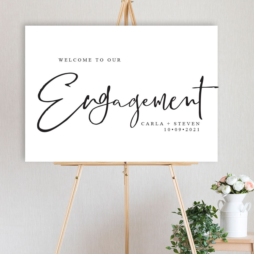 engagement party welcome sign