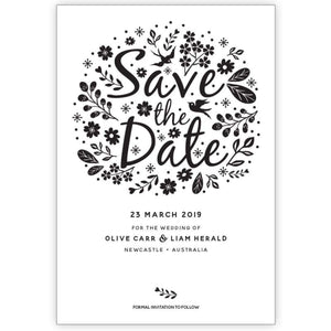 Whimsical Bird - Save the Date