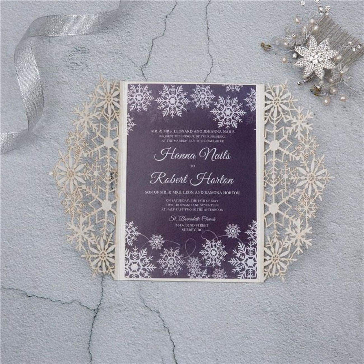 'Winter Snowflake Glitter' - Laser cut